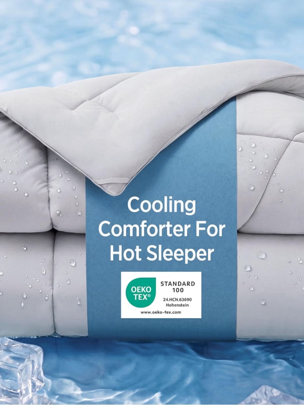 Cooling Comforter for Hot Sleepers - Light Gray King